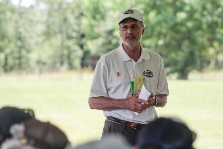 OWAA member gives an outdoor presentation